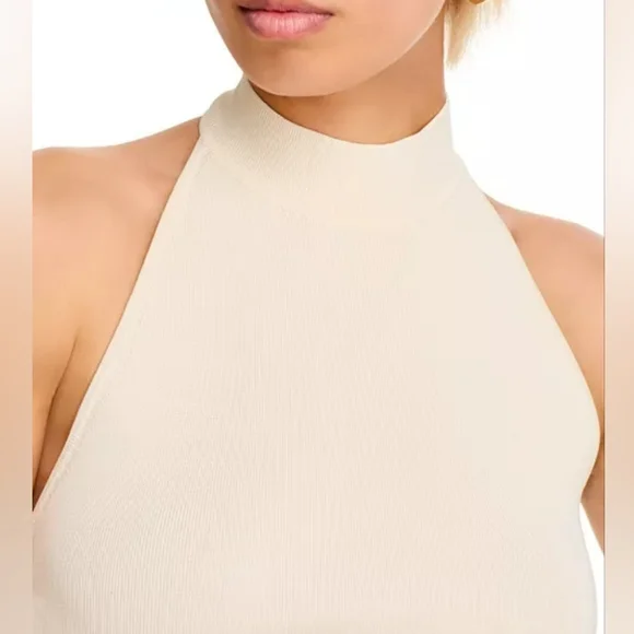 ANTHRO | $348 Solid & Striped Soglio Halter Mixed Media Contrast Maxi Dress - Picture 8 of 11